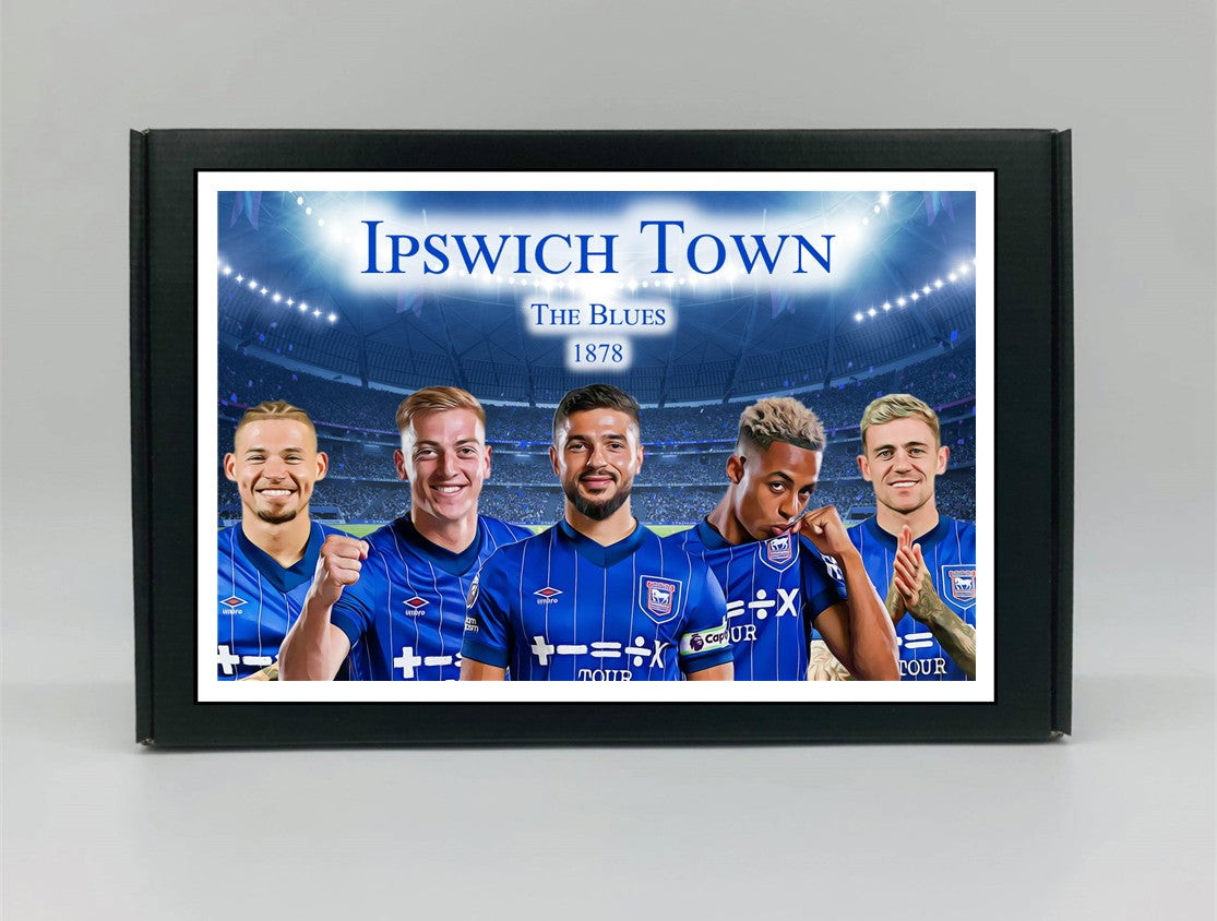 Ipswich Town Personalised Gift Box - A personalised chocolate and sweet hamper, the perfect gift for football fans.