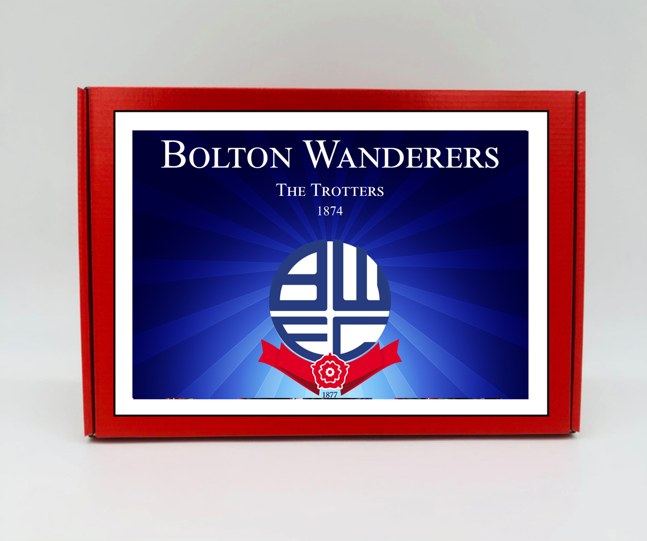 Bolton Wanderers Personalised Gift Box - A personalised chocolate and sweet hamper, the perfect gift for football fans.