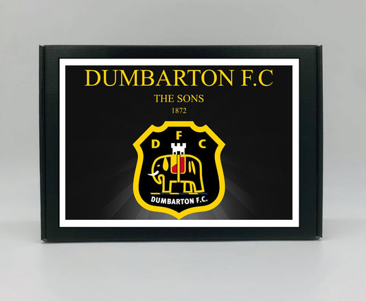 Dumbarton Personalised Gift Box - A personalised chocolate and sweet hamper, the perfect gift for football fans.