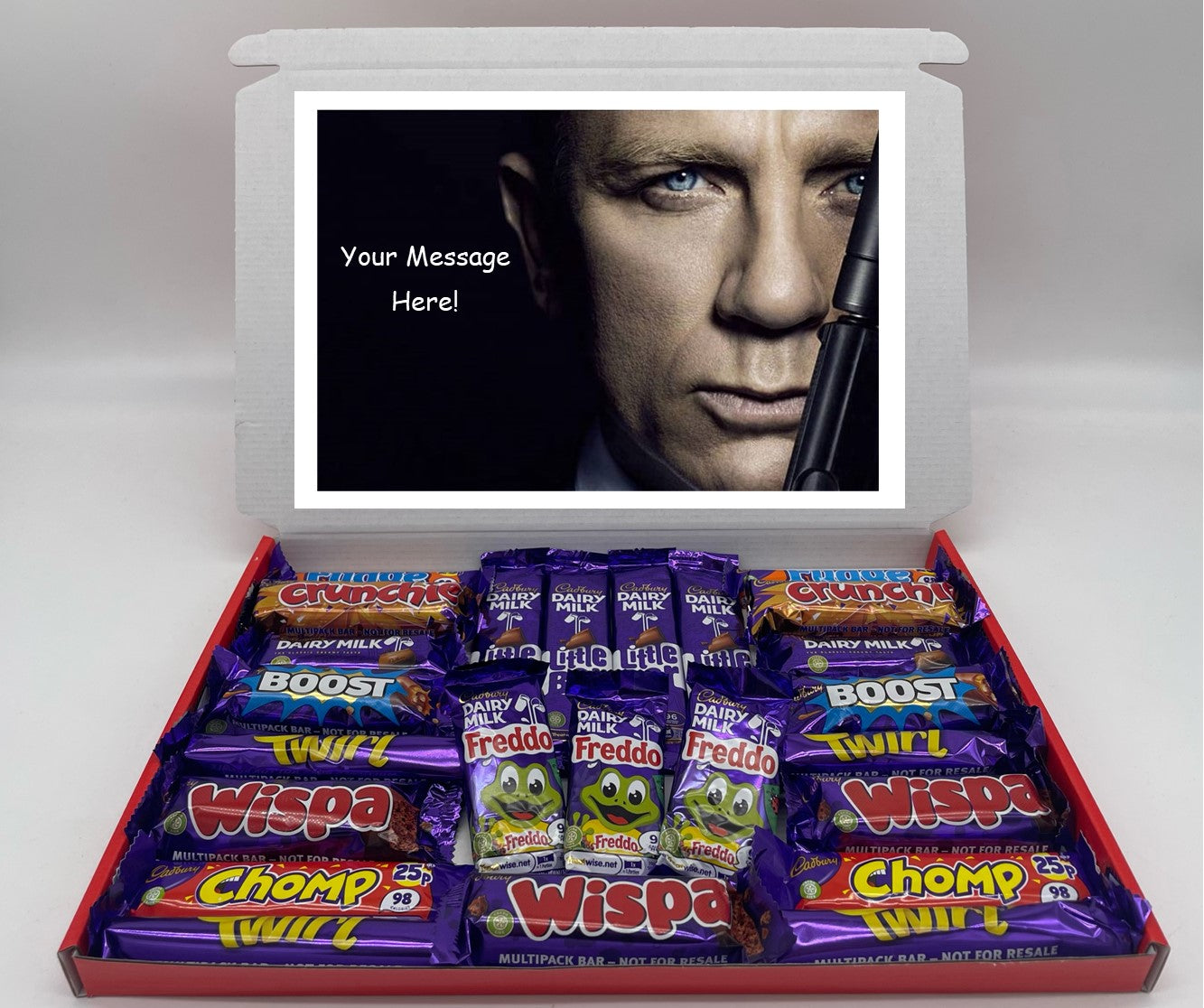 James Bond Chocolate & Sweet Gift Box – Personalised Gift