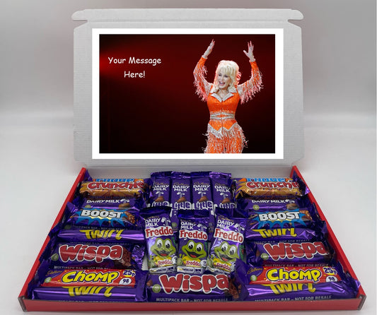 Dolly Parton Chocolate & Sweet Gift Box – Personalised Gift