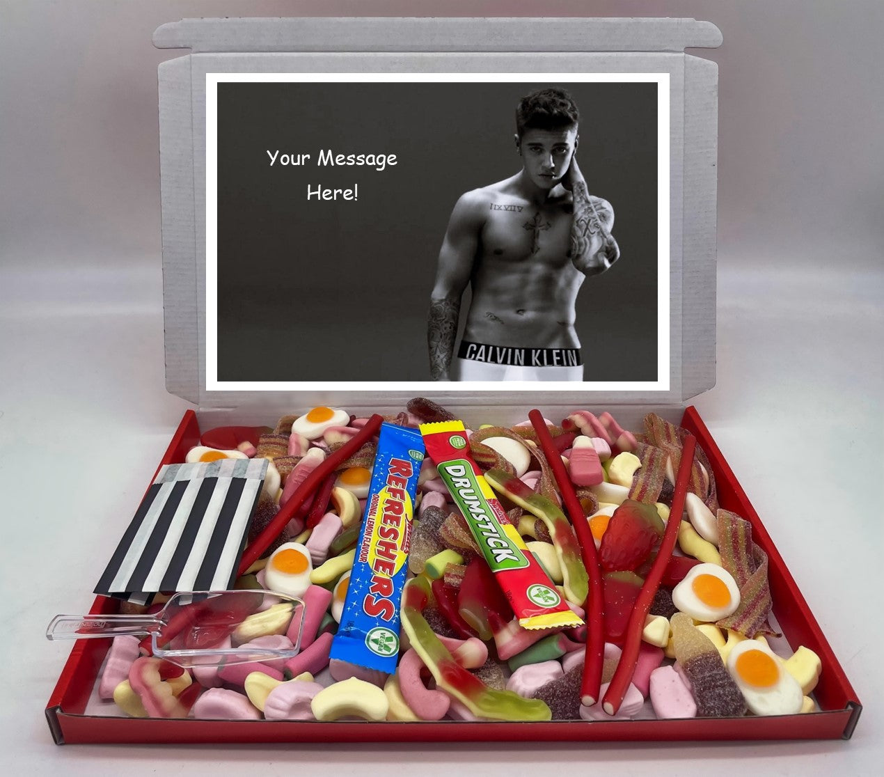Justin Bieber Chocolate & Sweet Gift Box – Personalised Gift