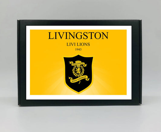 Livingston Personalised Gift Box - A personalised chocolate and sweet hamper, the perfect gift for football fans.