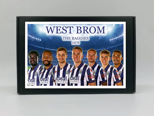 West Brom Personalised Gift Box - A personalised chocolate and sweet hamper, the perfect gift for football fans.